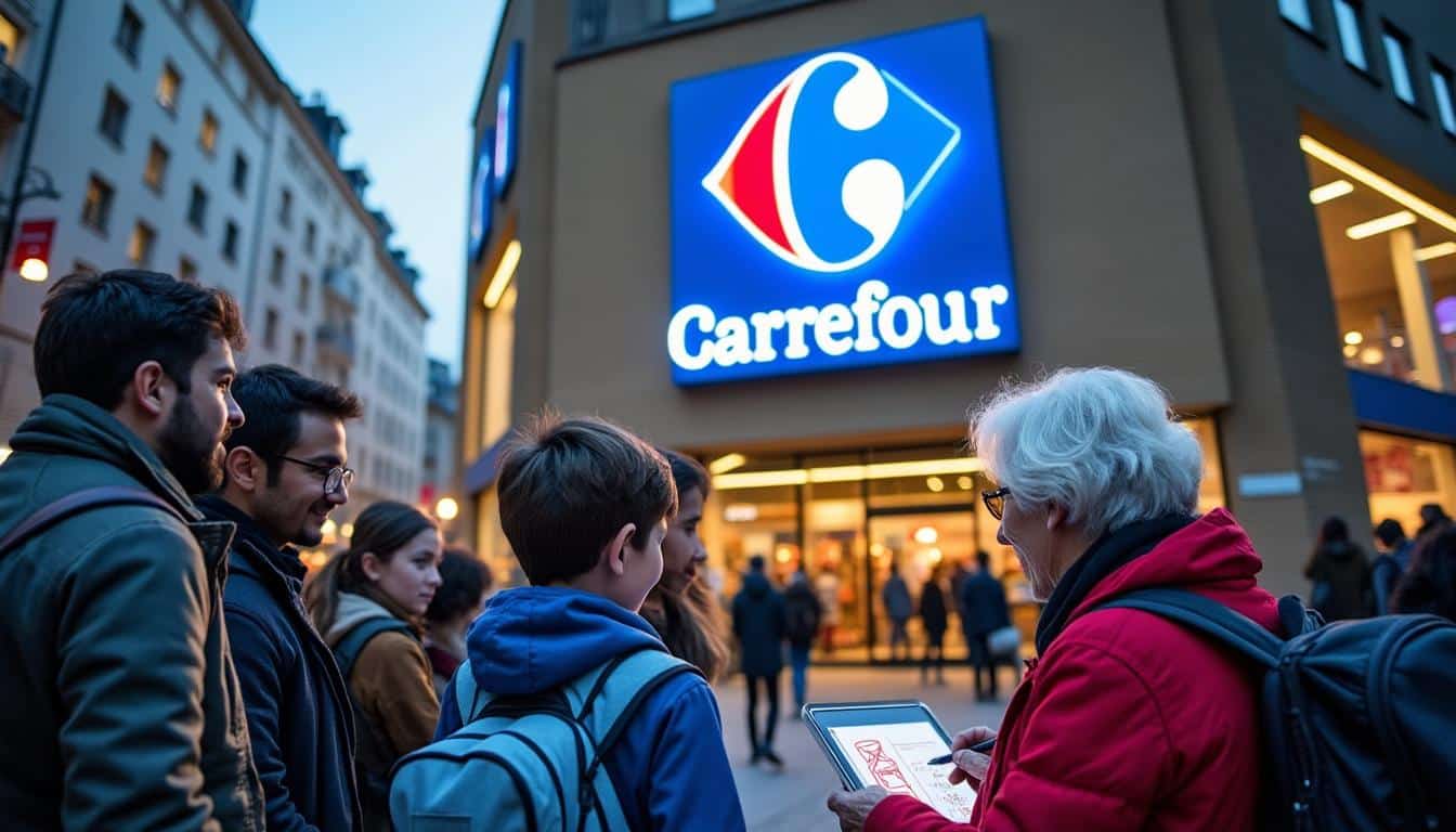 Illustration: Ce que révèle la symbolique visuelle du logo Carrefour