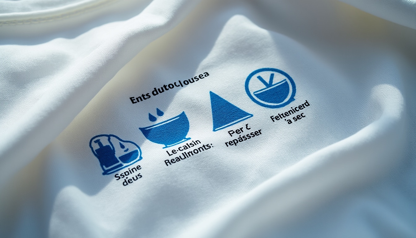 Illustration: Comprendre les symboles clés présents sur les étiquettes de lavage