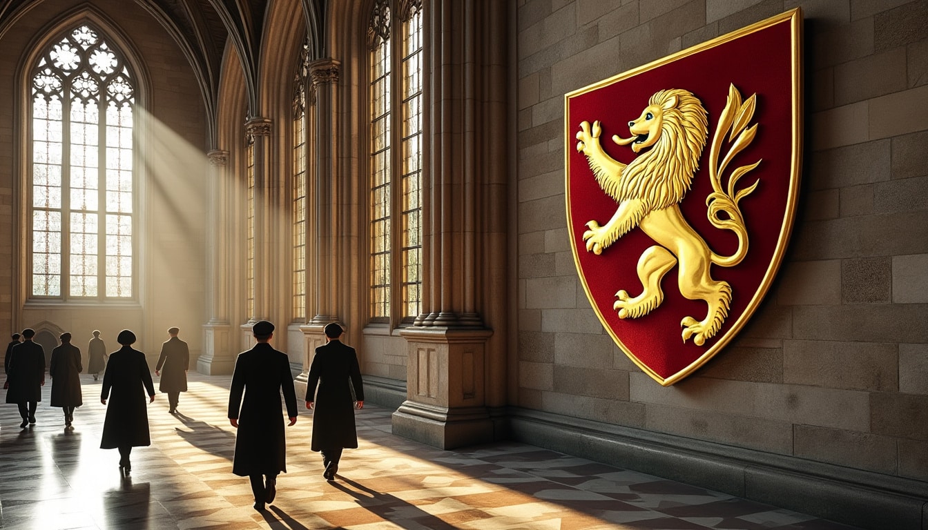 Illustration: Plongée dans l’histoire et la symbolique du blason de la maison Gryffondor