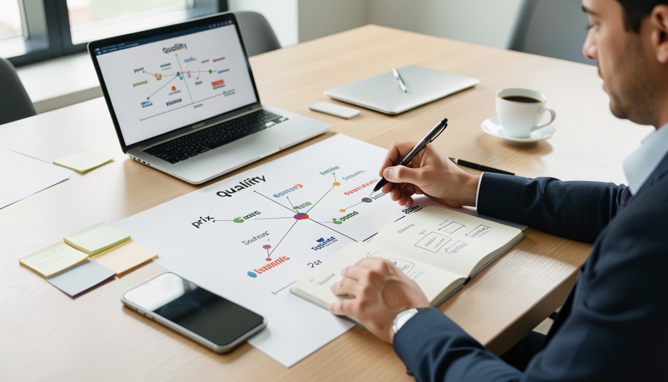 Carte de positionnement : méthode, axes et analyse